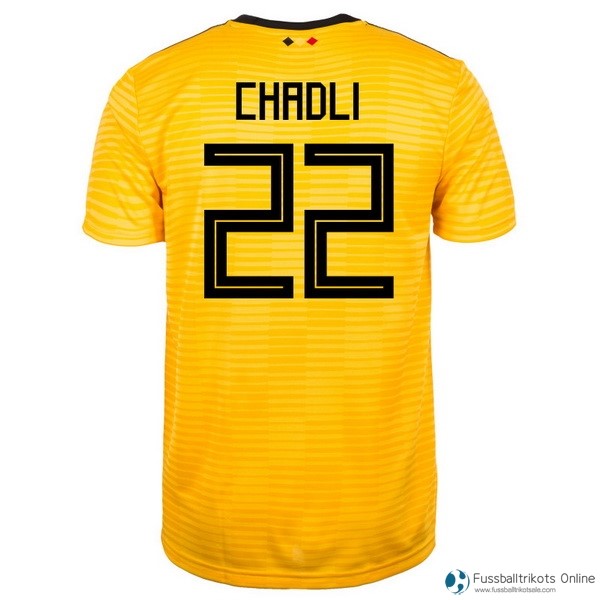 Belgica Trikot Auswarts Chadli 2018 Gelb Fussballtrikots Günstig